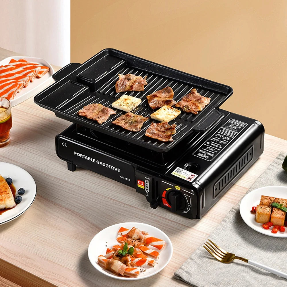 Portable Furnace Adjustable Fire 2900W Furnace Lightweight Cooker Unit Kitchen Equipment for Camping Barbecue Hot Pot Cooking W/Storage Box