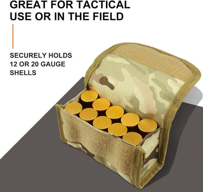10 round Shotgun Shotshell Reload Holder Molle Pouch for 12 Gauge/20G …