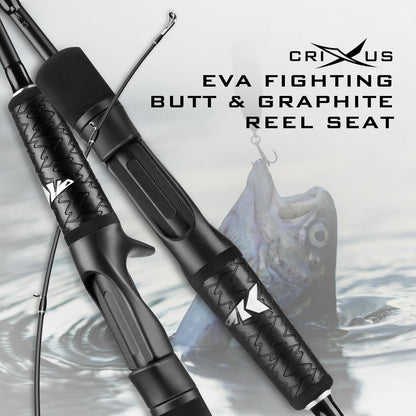 Crixus Fishing Rods with Golf Style Superpolymer Handle