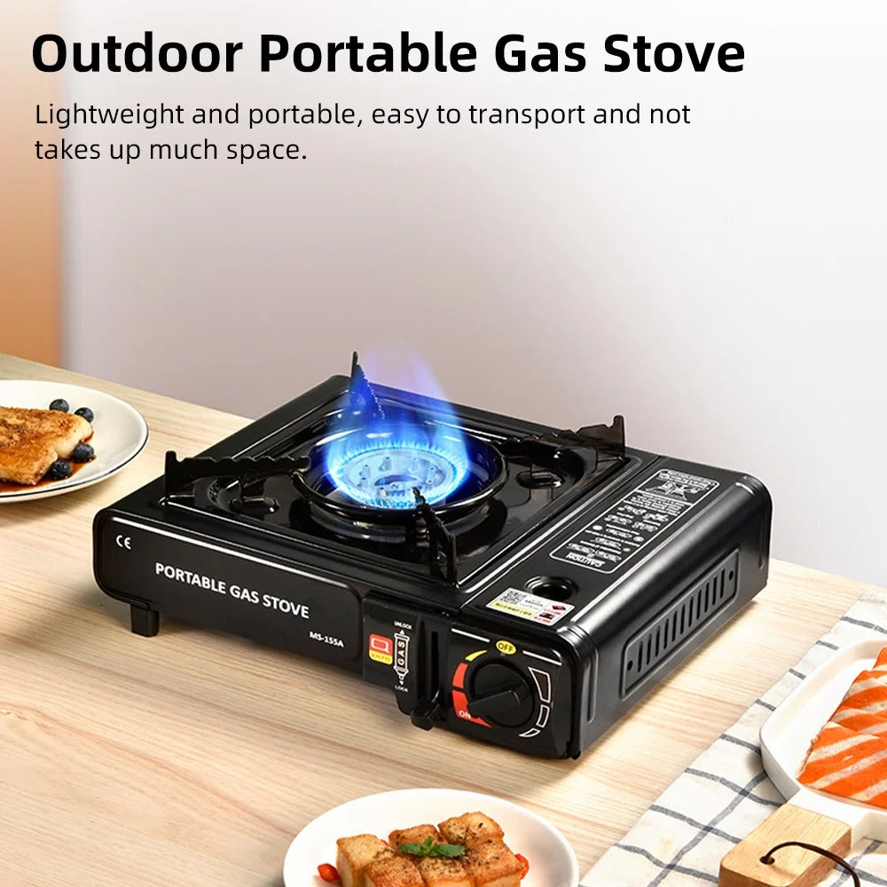 Portable Furnace Adjustable Fire 2900W Furnace Lightweight Cooker Unit Kitchen Equipment for Camping Barbecue Hot Pot Cooking W/Storage Box