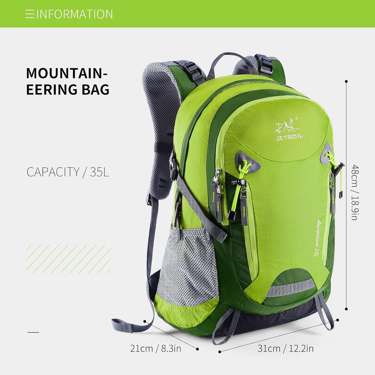 Hiking Backpack for Women Men 35L Waterproof Daypacks for Hiking Outdoor Camping Climbing Trekking