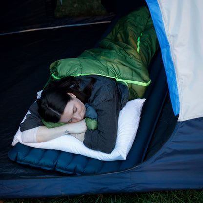 Adult Inflatable Camp Sleeping Pad, Blue, 78 in X 25 in X 3.5 In
