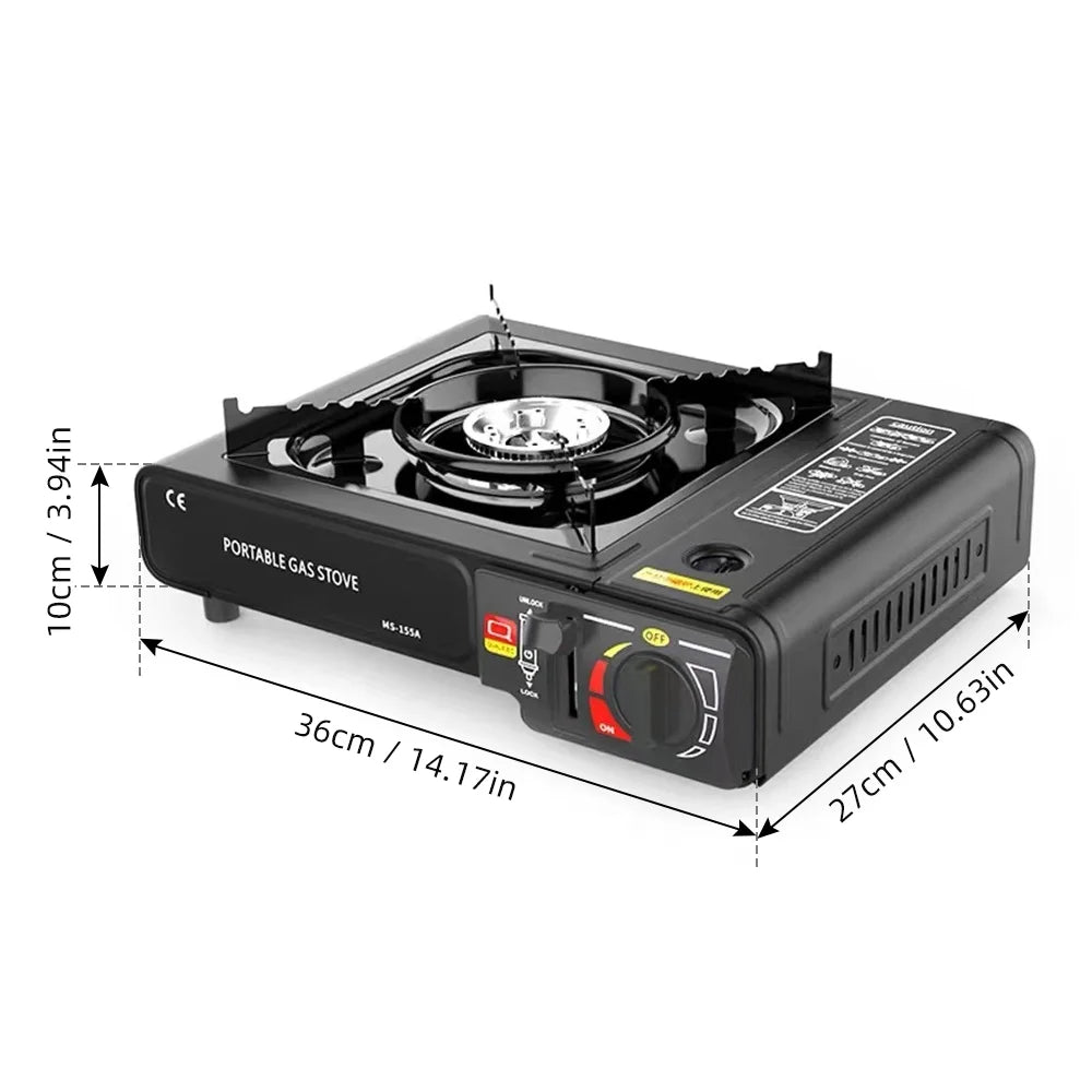 Portable Furnace Adjustable Fire 2900W Furnace Lightweight Cooker Unit Kitchen Equipment for Camping Barbecue Hot Pot Cooking W/Storage Box