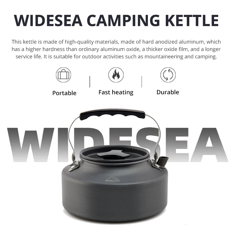 Camping Cookware Set Outdoor Pot Tableware Kit Cooking Water Kettle Pan Travel Cutlery Utensils Hiking Picnic Equipment