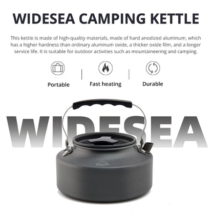 Camping Cookware Set Outdoor Pot Tableware Kit Cooking Water Kettle Pan Travel Cutlery Utensils Hiking Picnic Equipment