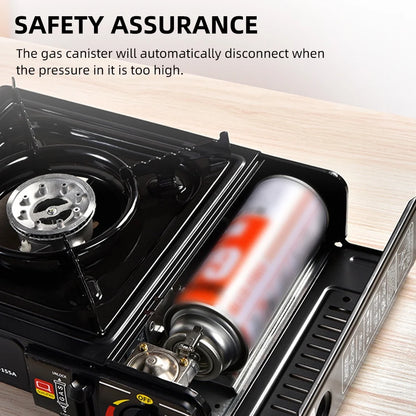 Portable Furnace Adjustable Fire 2900W Furnace Lightweight Cooker Unit Kitchen Equipment for Camping Barbecue Hot Pot Cooking W/Storage Box