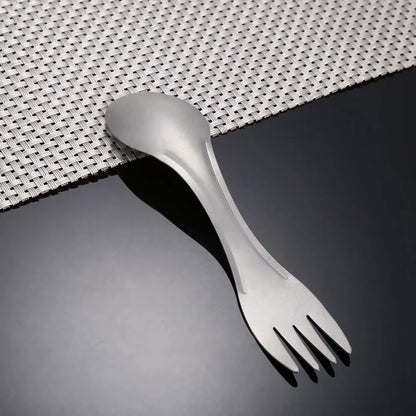 Portable Ultralight Titanium Tableware Long Handle Spoon Fork Outdoor Camping EDC Environmental Outdoor Picnic Tourist Dishes