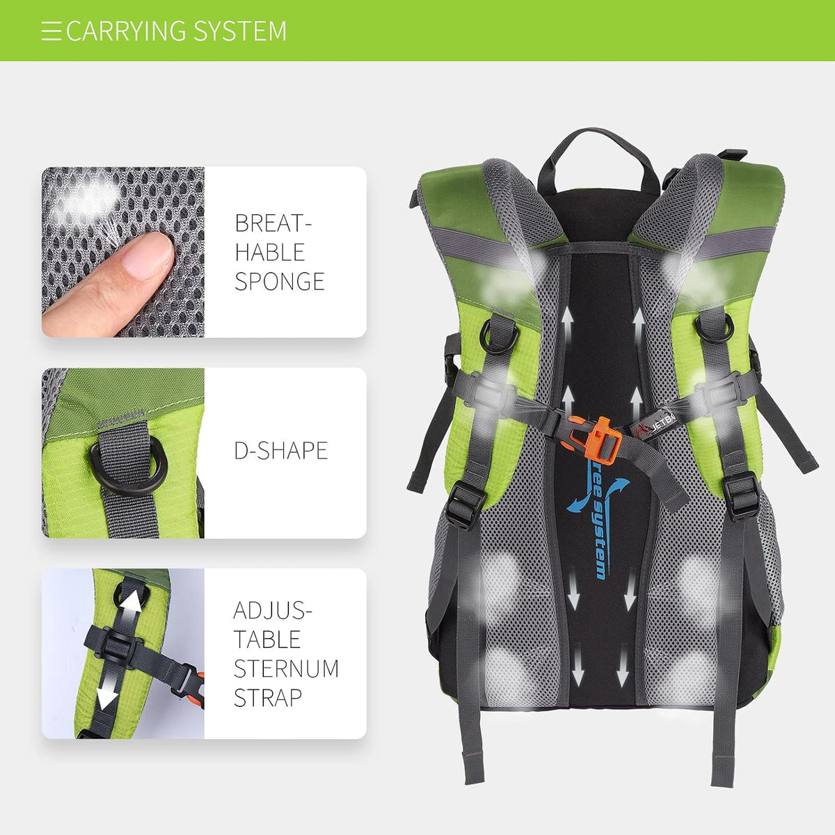Hiking Backpack for Women Men 35L Waterproof Daypacks for Hiking Outdoor Camping Climbing Trekking