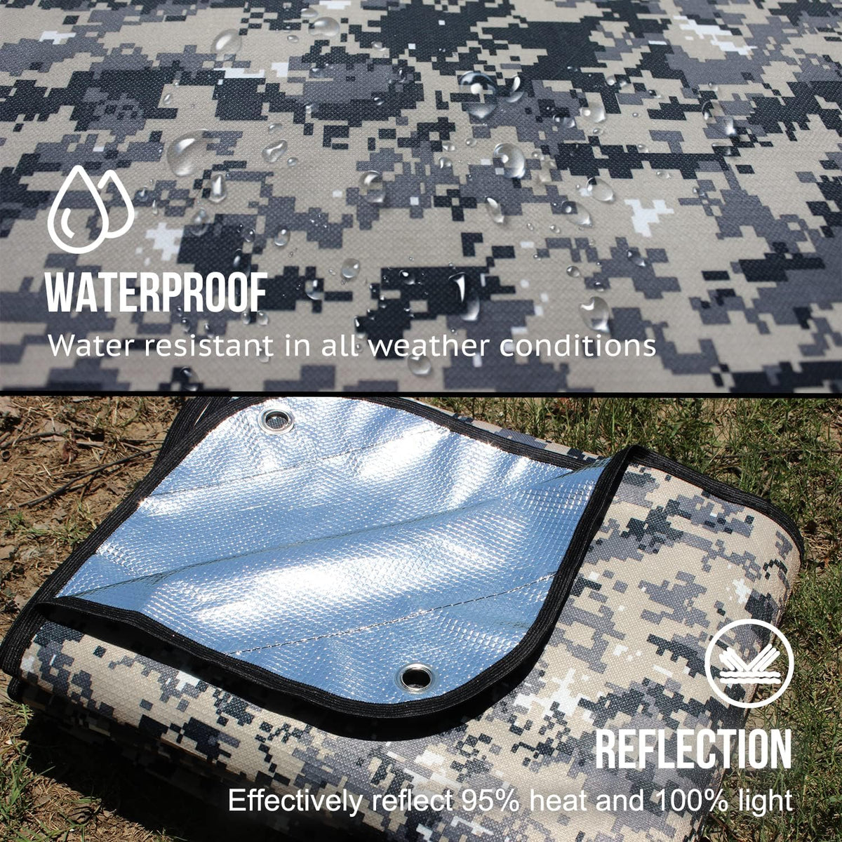 Heavy Duty Emergency Blanket Survival Gear Waterproof Insulated Blanket Emergency Tarp for Camping, Hiking, Bushcraft