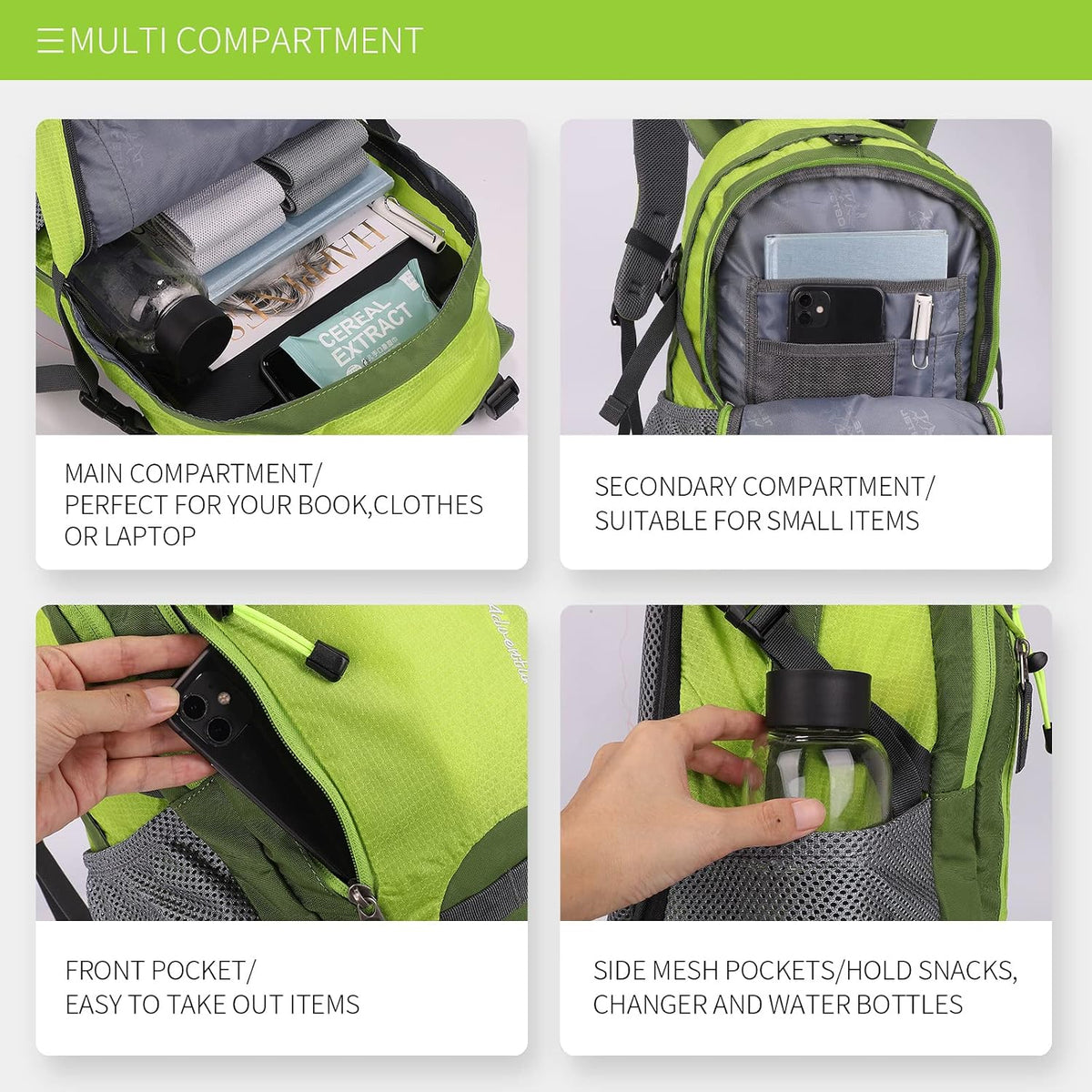Hiking Backpack for Women Men 35L Waterproof Daypacks for Hiking Outdoor Camping Climbing Trekking